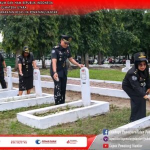 Peringati hari Pengayoman Ke-79, Lapas Kelas IIA Pematangsiantar Laksanakan Ziarah dan Tabur Bunga Makam Pahlawan