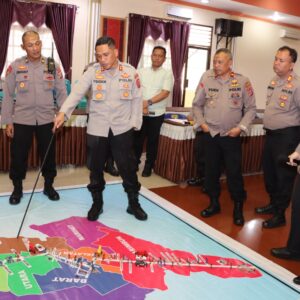 Balap Sepeda (Road Race) Pon ke XXI Aceh – Sumut, Polres Pematangsiantar Gelar TFG Tactical Floor Game