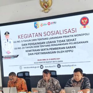 KPPU Ingatkan Pelaku Usaha Ciptakan Iklim Persaingan Usaha Yang Sehat di Kabupaten Batubara