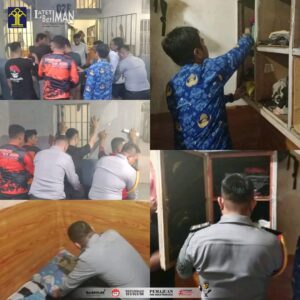 Konsisten Antisipasi Gangguan Kamtib, Lapas Tebing Tinggi Kembali Lakukan Penggeledahan Blok Hunian