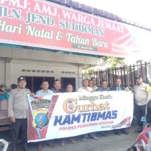 Minggu Kasih, Polres Pematangsiantar Sampaikan Pesan Kamtibmas