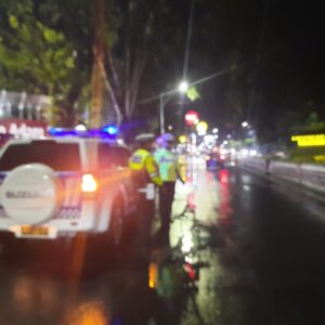 Ciptakan Kamseltibcarlantas yang Kondusif, Satlantas Polres Pematangsiantar Laksanakan Blue Light Patrol