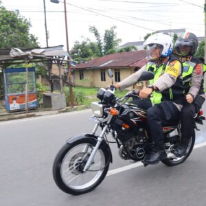 Gunakan R2 Kapolres Pematangsiantar Cek Kesiapan Pos Pam dan Yan Ops Lilin Toba 2024